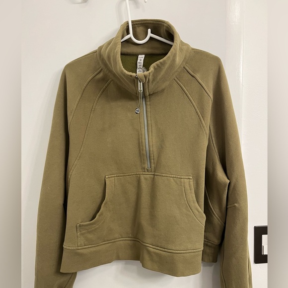 Scuba Oversized Funnel-Neck Half Zip BRONZE GREEN XL/XXL - Picture 3 of 7